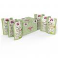 1er-SET Schnupperpaket Bio/Nicht Bio Katze 6x100 g alle Sorten 600g Katzenliebe
