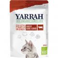 56er-SET Alleinfutter Katze Bio Filets mit Rind in Sauce 85g Yarrah