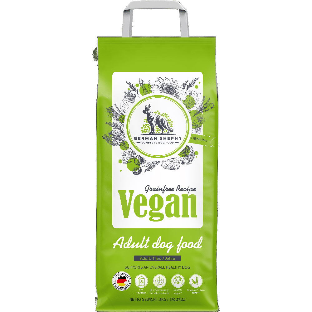 5er-SET Hundetrockenfutter Vega Adult Grainfree  (Nicht Bio) 5kg German Shephy - Bild 1