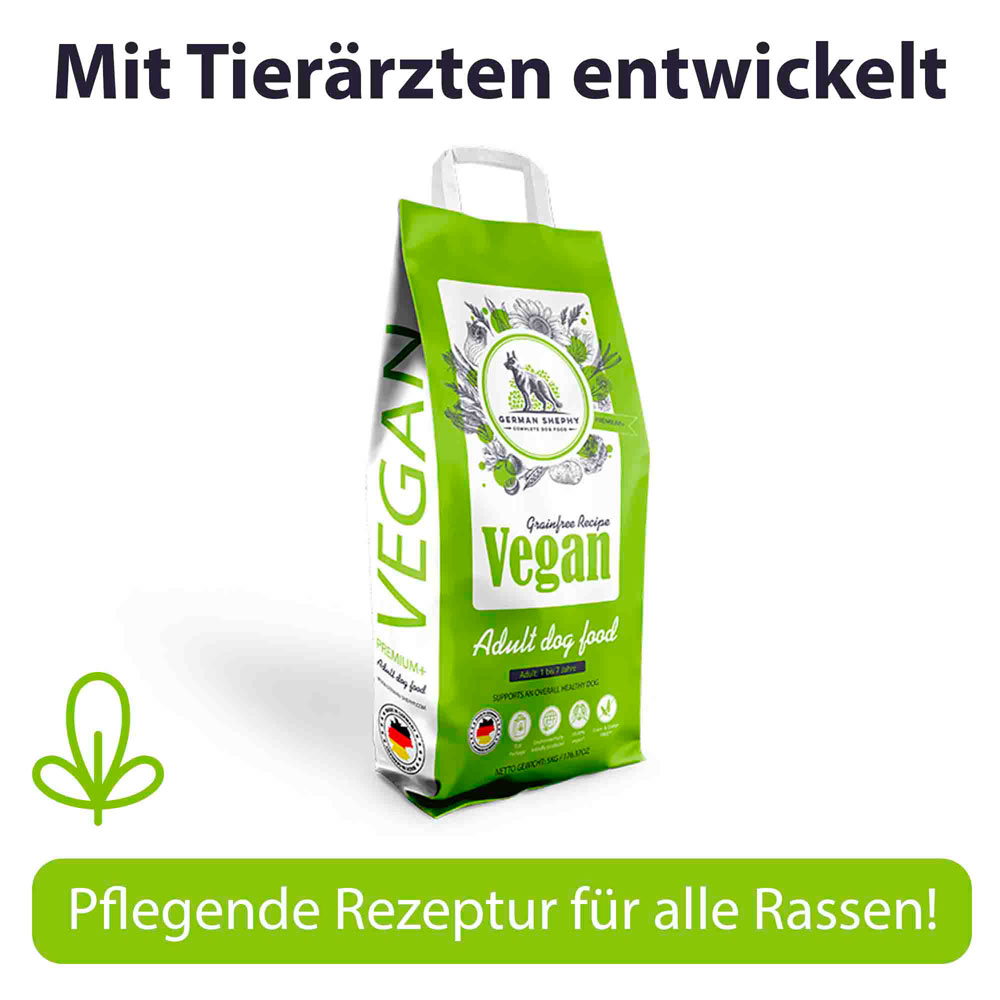 5er-SET Hundetrockenfutter Vega Adult Grainfree  (Nicht Bio) 5kg German Shephy - Bild 7