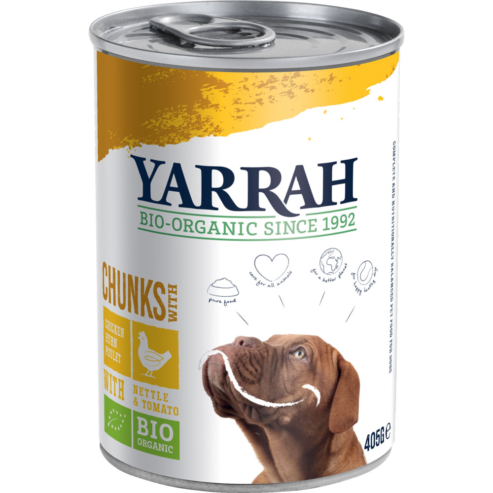 Angebot 48er-SET Yarrah Bröckchen mit Huhn 405g Bio Hundefutter - Bild 1