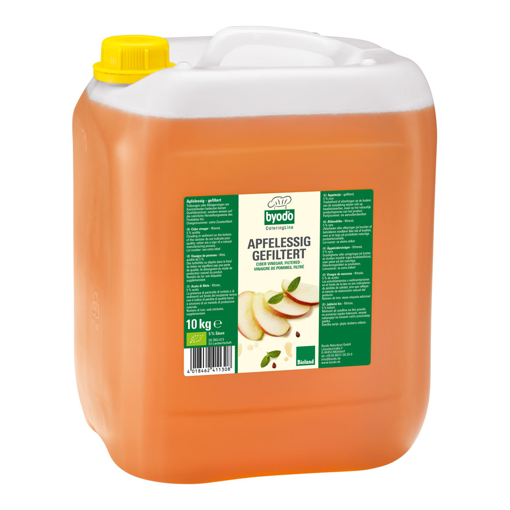 Apfelessig klar, 5 % S&auml;ure 10kg Kanister Byodo - Bild 1