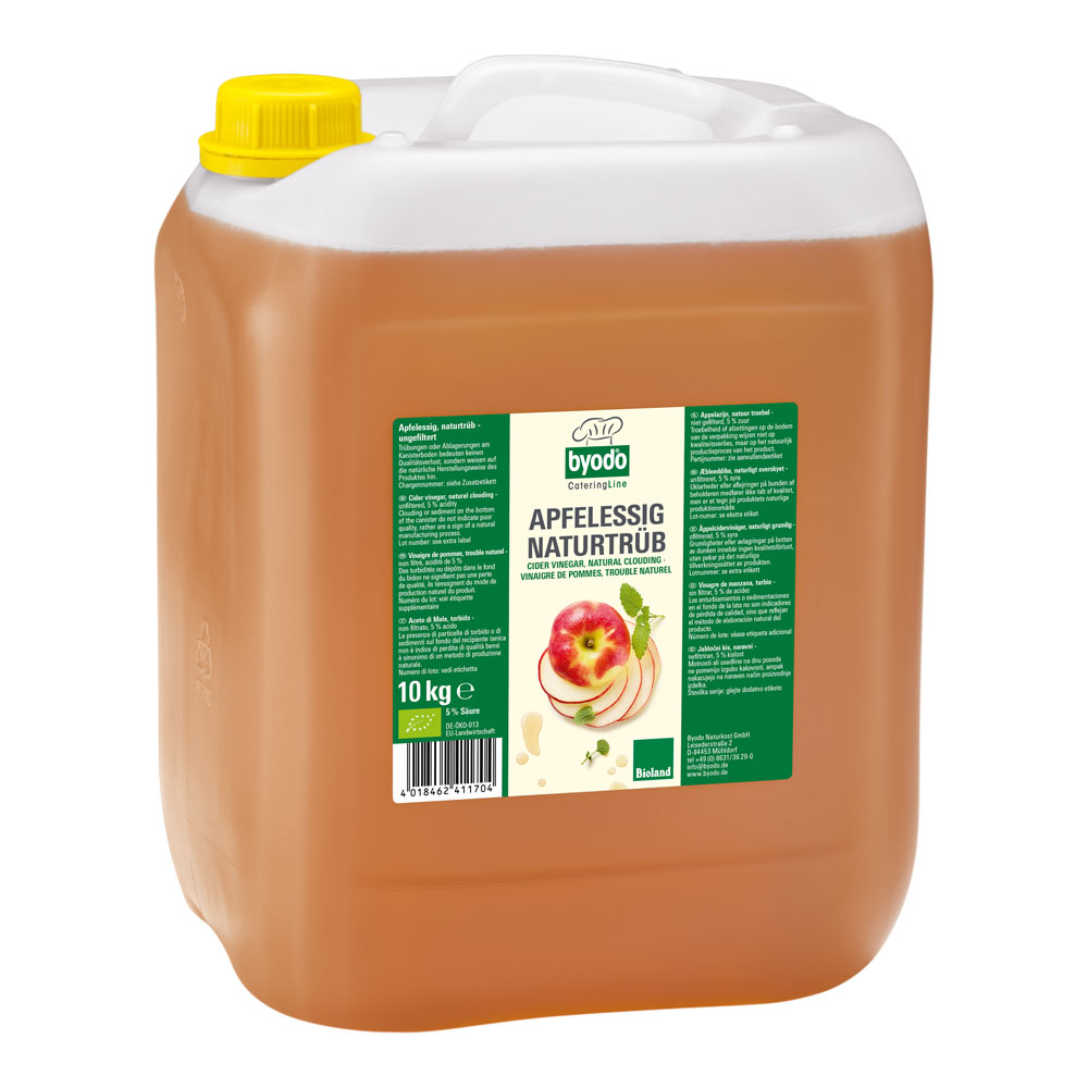 Apfelessig tr&uuml;b, 5 % S&auml;ure 10kg Kanister Byodo - Bild 1