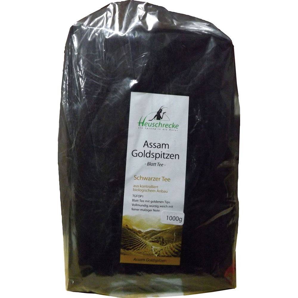 Assam Goldspitzen Blatttee TGFOP I, Bio, 1 kg Heuschrecke - Bild 1