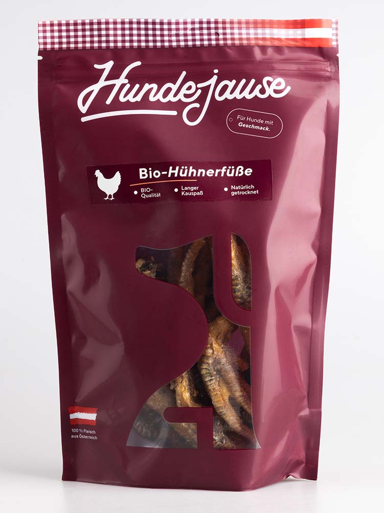 BIO H&uuml;hnerf&uuml;&szlig;e Getrockneter Kauartikel 200g Hundejause - Bild 1