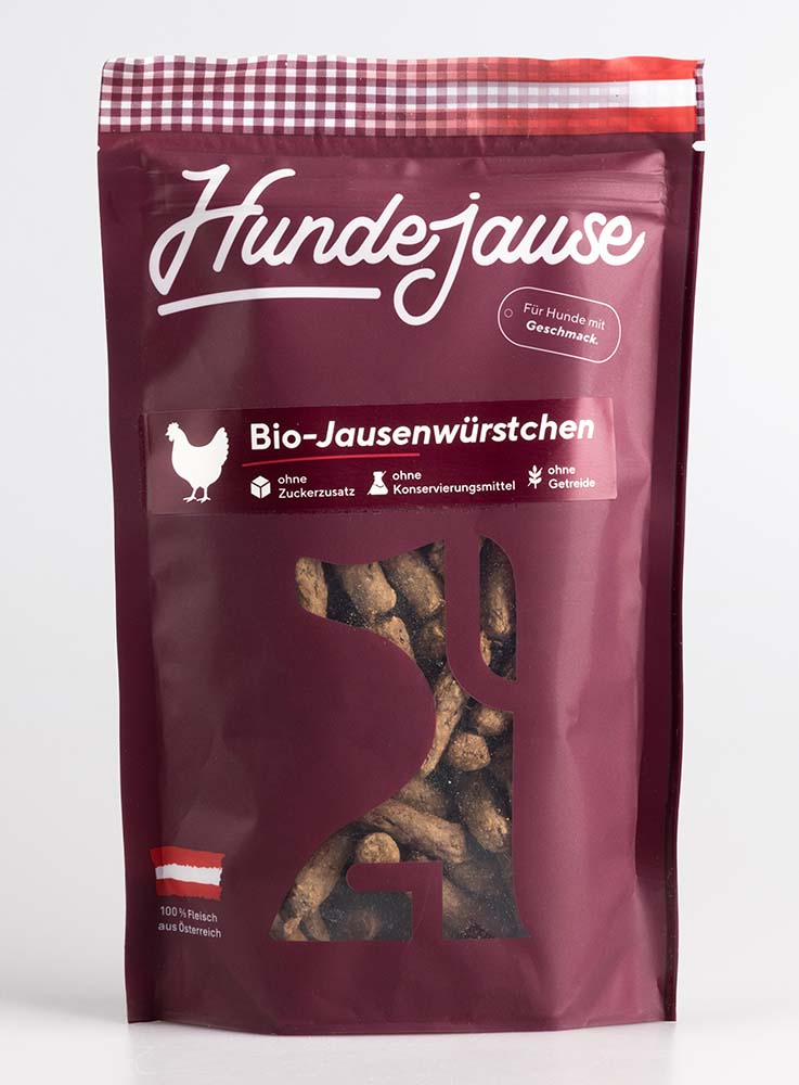BIO Jausenw&uuml;rstchen Harter Kausnack 150g Hundejause - Bild 1