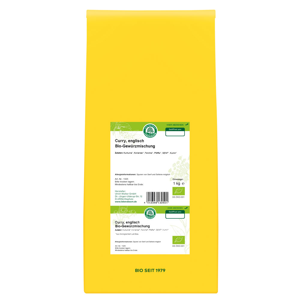 Bio Curry englisch, 1kg Lebensbaum - Bild 1