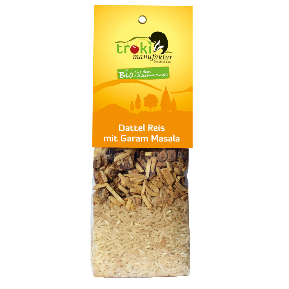 Bio Dattel Reis mit Garam Masala 250g Troki Manufaktur - Bild 1