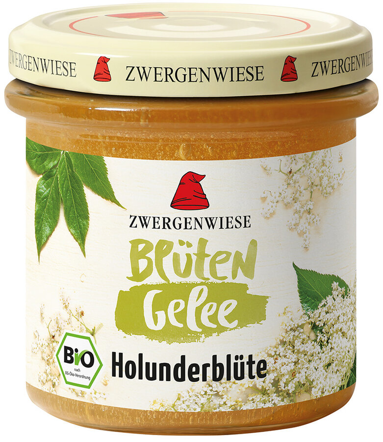 Bio FruchtGelee Holunderblüte 160g Zwergenwiese - Bild 1