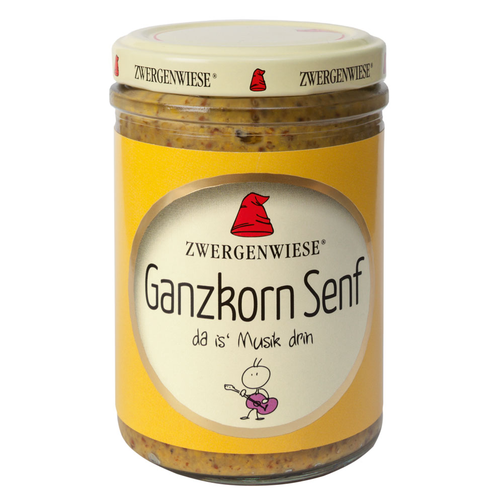 Bio Ganzkorn Senf 160ml Zwergenwiese - Bild 1