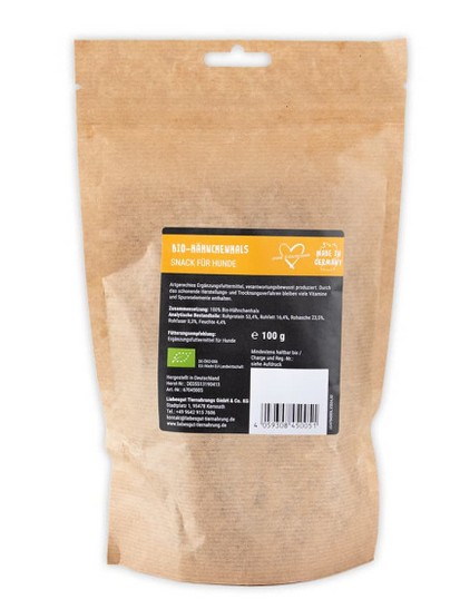 Bio H&auml;hnchen Hals  Hund Kauartikel 100g Liebesgut - Bild 2