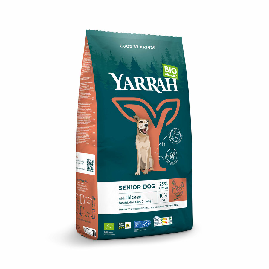 Bio Hunde-Trockenfutter Senior Huhn 10kg Yarrah - Bild 1