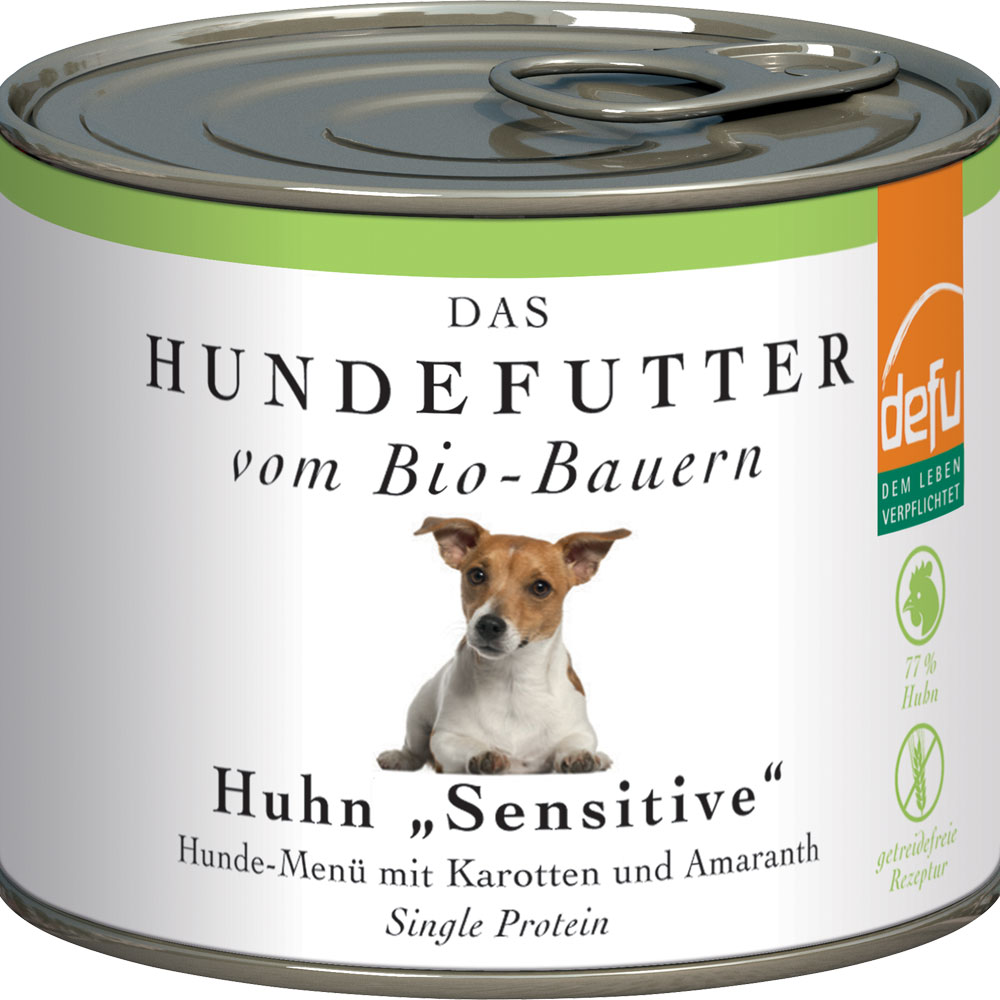 Bio Hundefutter Huhn 200g Defu - Bild 1