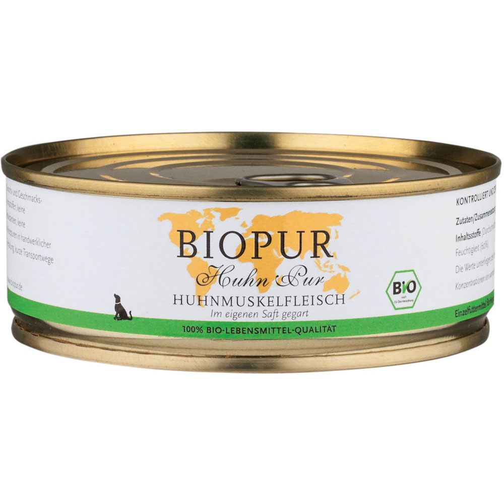 Bio Hundefutter Huhnmuskelfleisch 200g BIOPUR - Bild 1