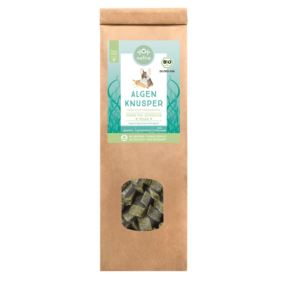 Bio Hundeleckerli Algen Knusper 150g naftie - Bild 1