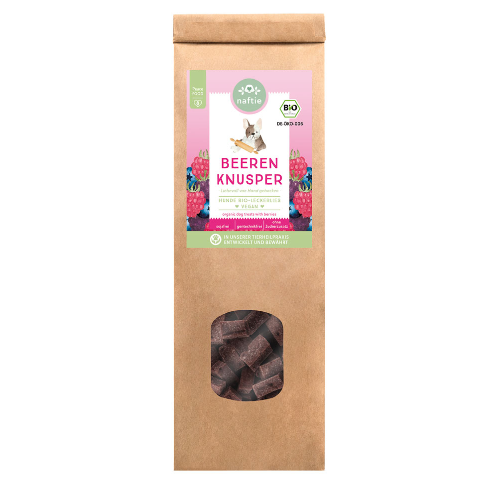 Bio Hundeleckerli Beeren Knusper 150g naftie - Bild 1