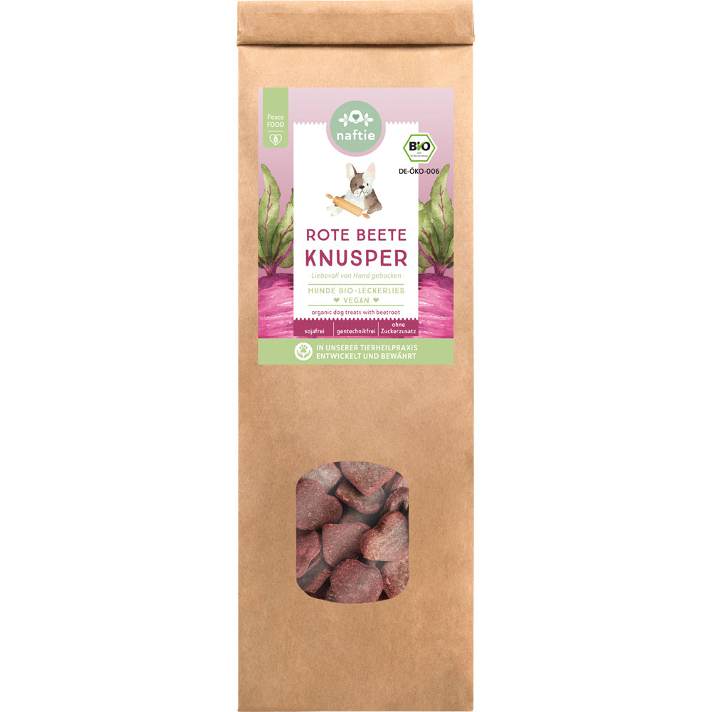Bio Hundeleckerli Rote Beete Knusper 150g naftie - Bild 1