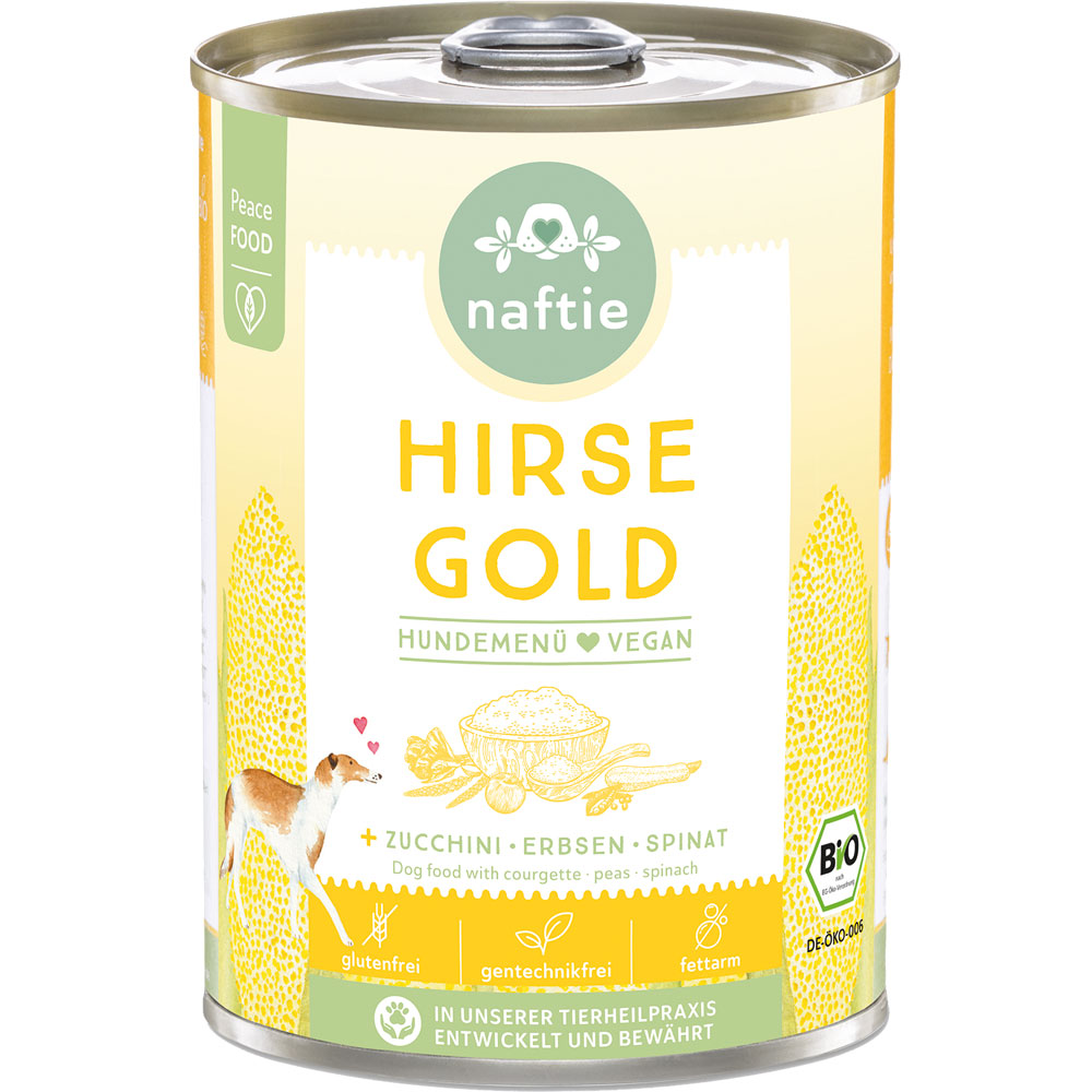 Bio Hundemenü vegan Hirse Gold 400g naftie - Bild 1