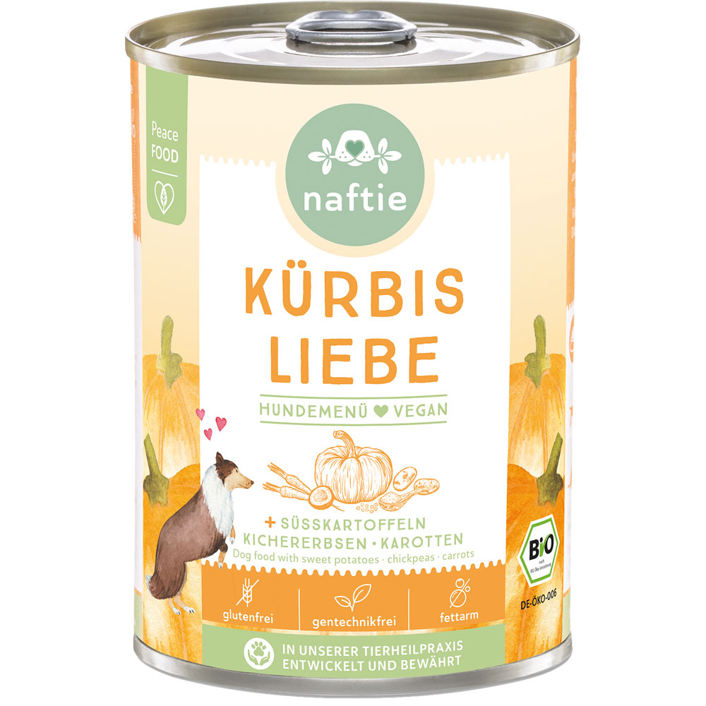 Bio Hundemenü vegan Kürbis Liebe 400g naftie - Bild 1