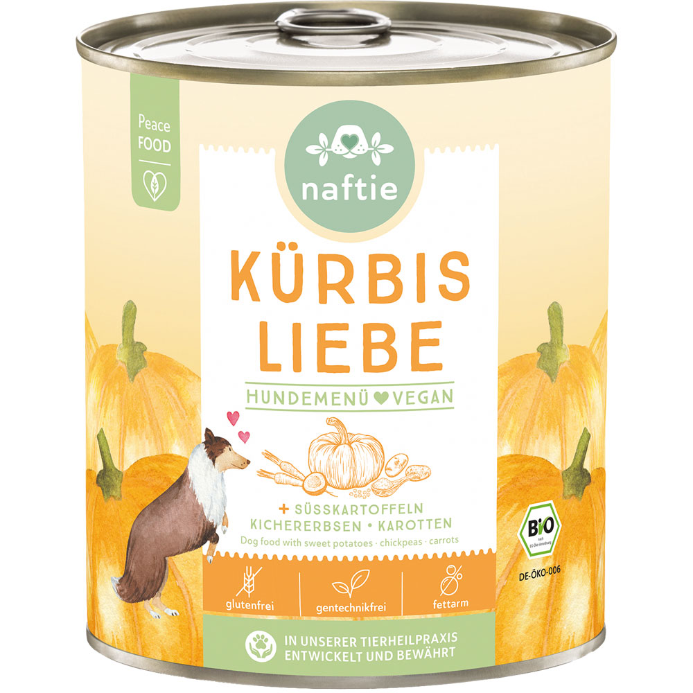 Bio Hundemenü vegan Kürbis Liebe 800g naftie - Bild 1