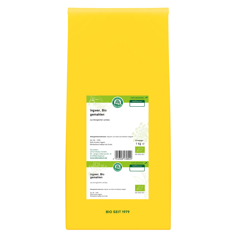 Bio Ingwer, gemahlen, 1kg Lebensbaum - Bild 1