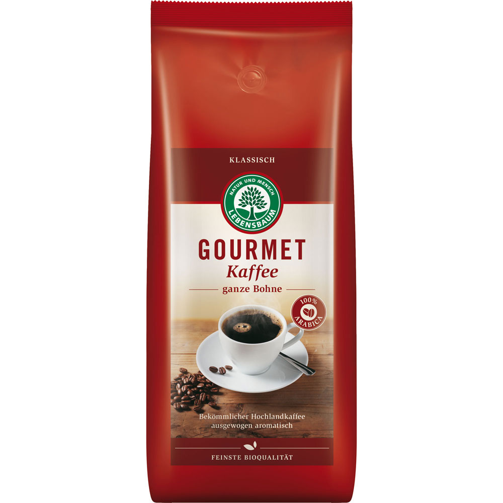 Bio Kaffee Gourmet-Kaffee, klassisch, Bohne 1000g Lebensbaum - Bild 1