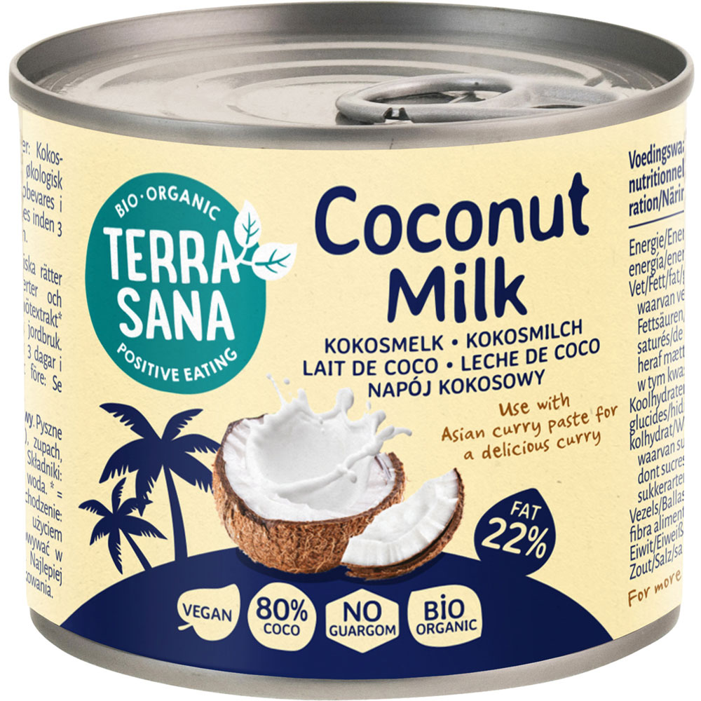 Bio Kokosmilch 80%, 200ml Dose TerraSana - Bild 1