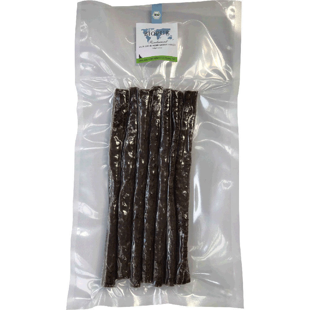 Bio Leckerlie Rindswurst 6 St&uuml;ck 170g Bio Pur - Bild 1