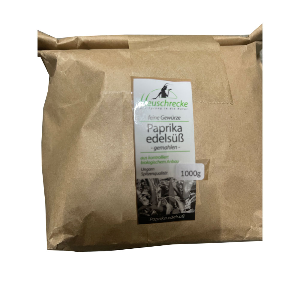 Bio Paprika edels&uuml;&szlig;, ungarisch, 1kg Heuschrecke - Bild 1