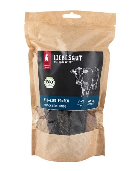 Bio Rind Pansen  Hund Kauartikel 150g Liebesgut - Bild 1