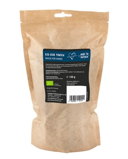 Bio Rind Pansen  Hund Kauartikel 150g Liebesgut - Bild 2