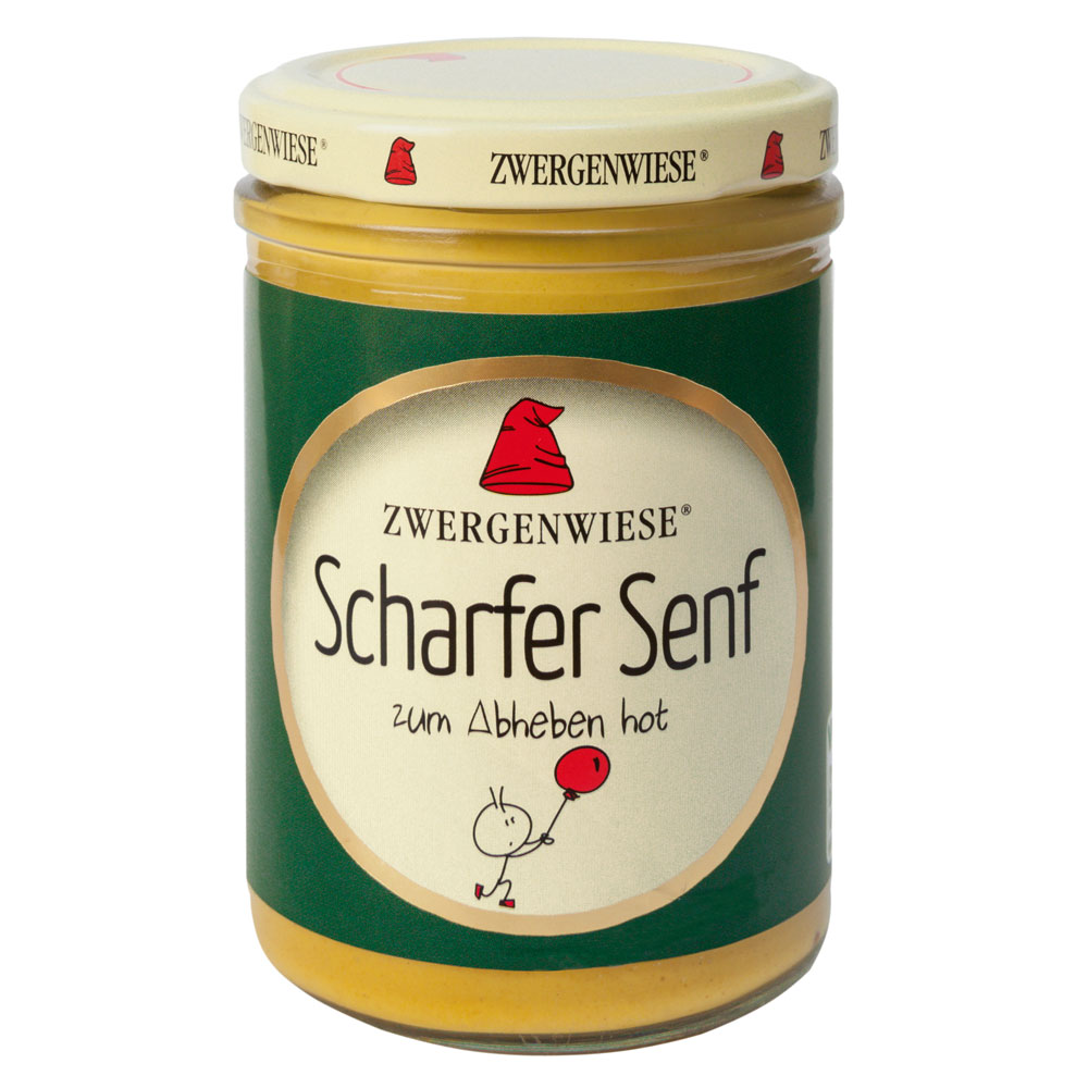 Bio Scharfer Senf 160ml Zwergenwiese - Bild 1