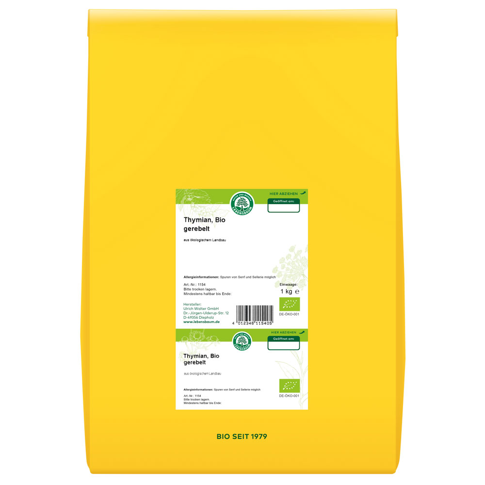 Bio Thymian, gerebelt und getrocknet, 1kg Lebensbaum - Bild 1
