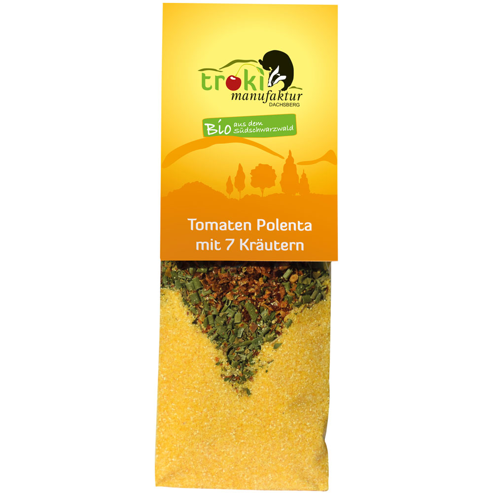 Bio Tomaten Polenta mit 7 Kr&auml;utern 250g Troki Manufaktur - Bild 1