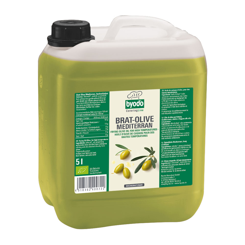 Brat-Olive, 5 ltr. PE-Kanister, RLZ 3 Monate Olivenöl m Eignung z - Bild 1