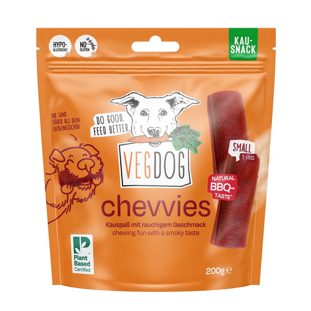 Chevvies Small Hund Snack 200g VegDog - Bild 1