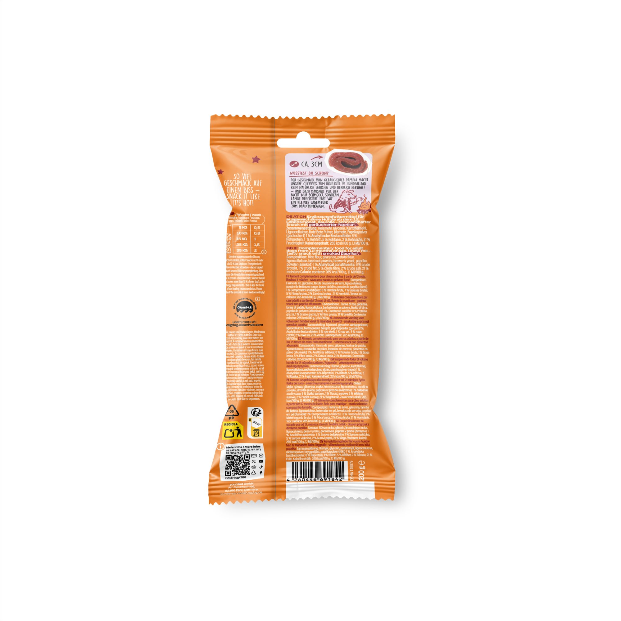 Chewies XL Hund Veganer Snack 200g VegDog - Bild 2