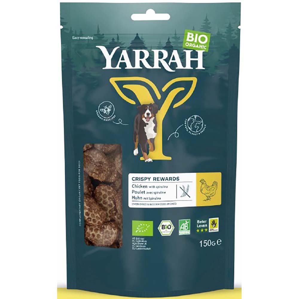 Crispy Rewards ofengetrocknet Bio Hunde Snack 150g Yarrah - Bild 1