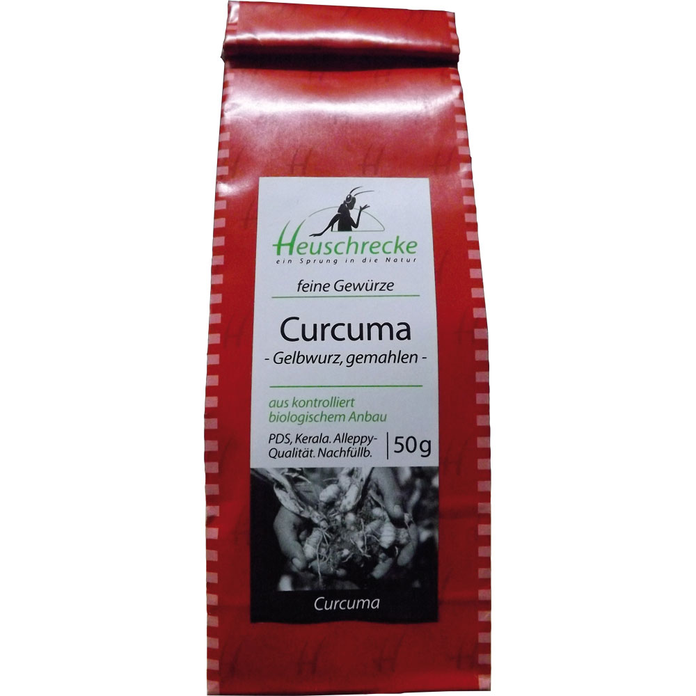 Curcuma gemahlen, Bio, Nachf&uuml;llbeutel 50 g Heuschrecke - Bild 1