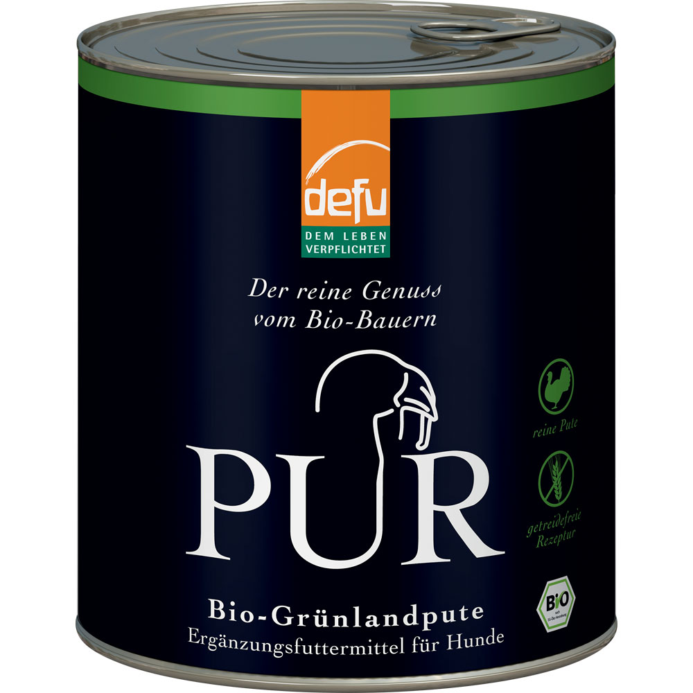 Ergänzungsfutter Hund&Katze Bio-Grünlandpute PUR, 800 g defu - Bild 1