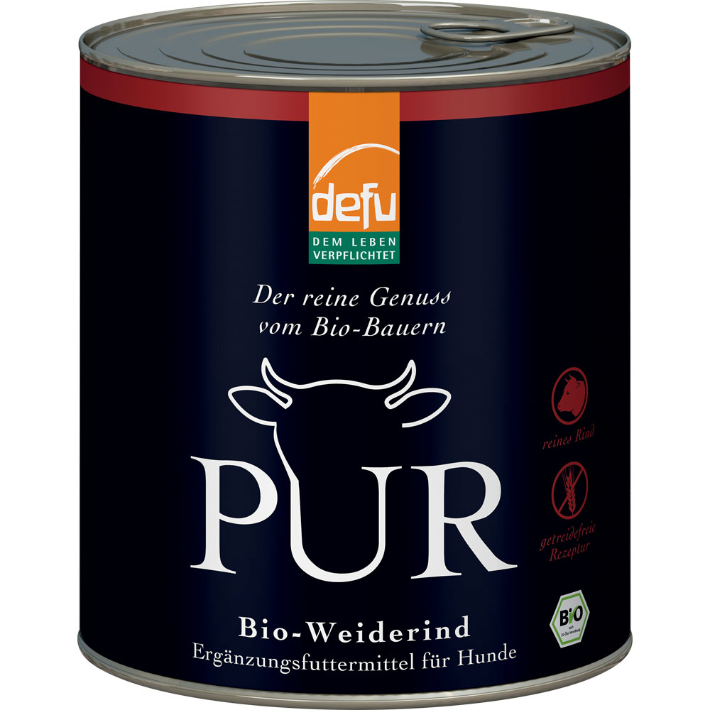 Erg&auml;nzungsfutter Hund&Katze Bio-Weiderind PUR, 800 g defu - Bild 1