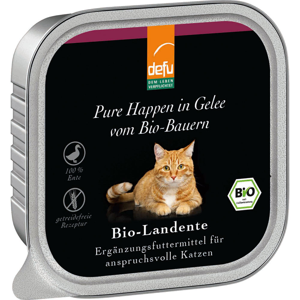 Erg&auml;nzungsfutter Katze Bio-Landente in Gelee  100g defu - Bild 1