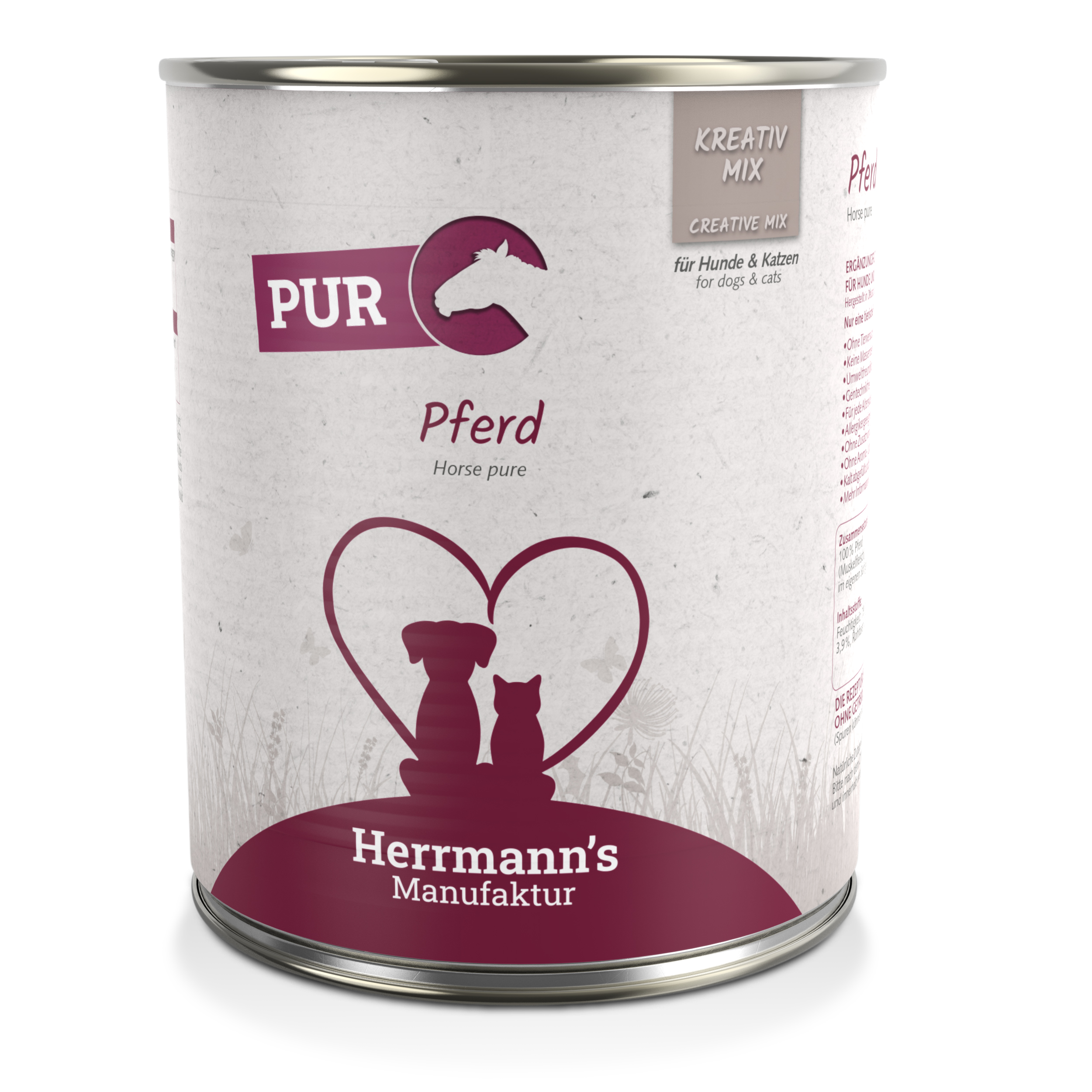 Ergänzungsfutter für Hunde/Katzen 100% Pferd  -Nicht Bio-800g Herrmanns - Bild 1