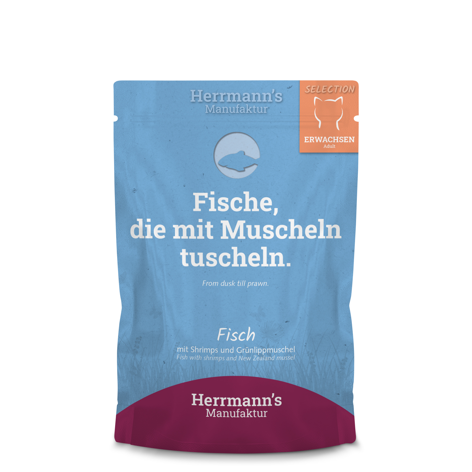Fisch NICHT BIO, Shrimps, Grünlippmuschel 100g Gluten-, getreidefrei Herrmann's - Bild 1