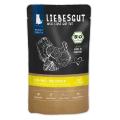 Haltb. bis 09/26   Bio Pute mit Karotte und Amaranth Katze Nass-Alleinfutter 100g Liebesgut