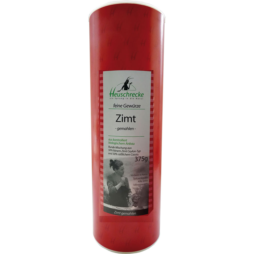 Haltbar bis 01.09.25   Bio Zimt Mischung, gemahlen, 375g Gastro-Streudose Heuschrecke - Bild 1