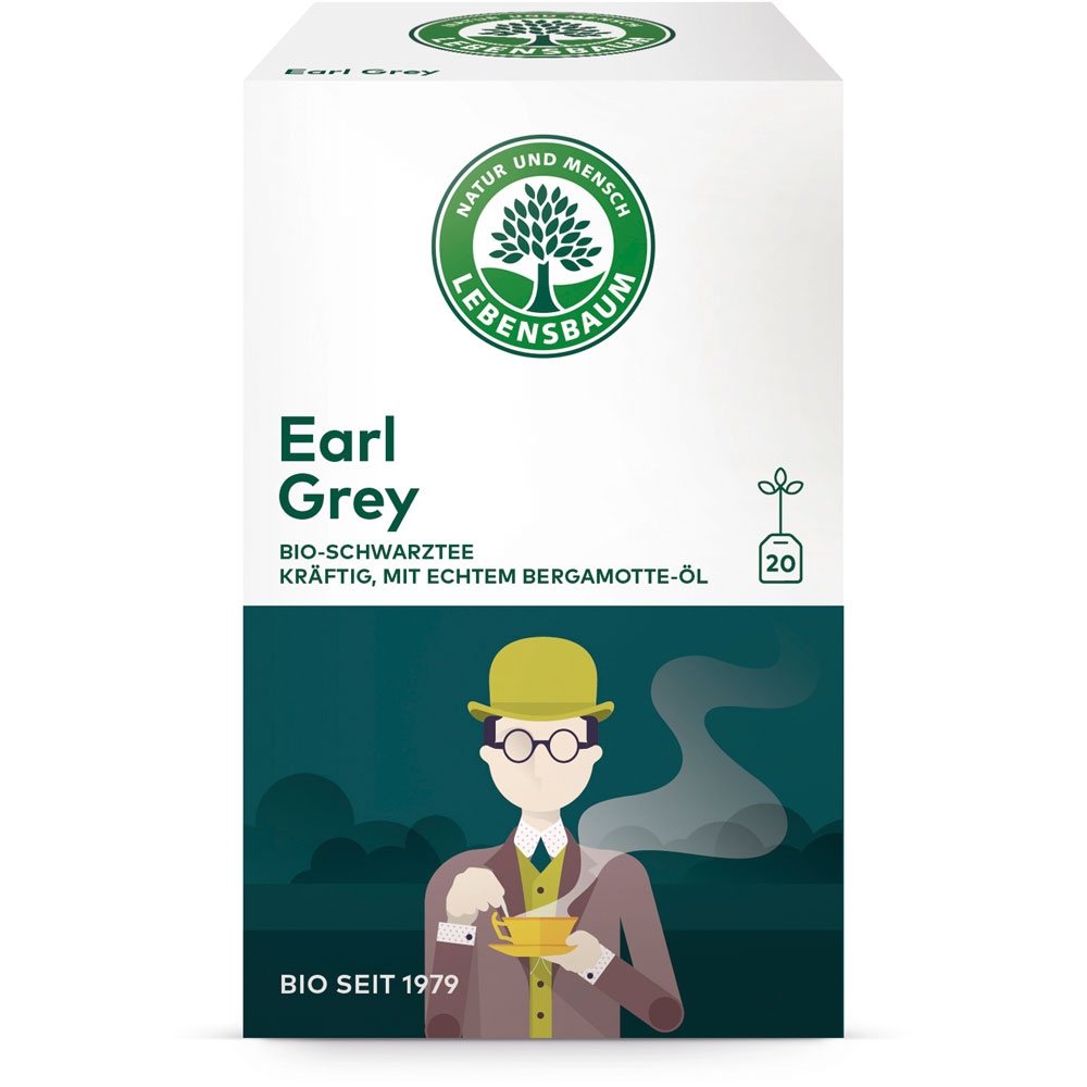 Haltbar bis 30.06.24    Bio Tee Earl Grey (20x2 g einzeln kuvertiert) Lebensbaum - Bild 1