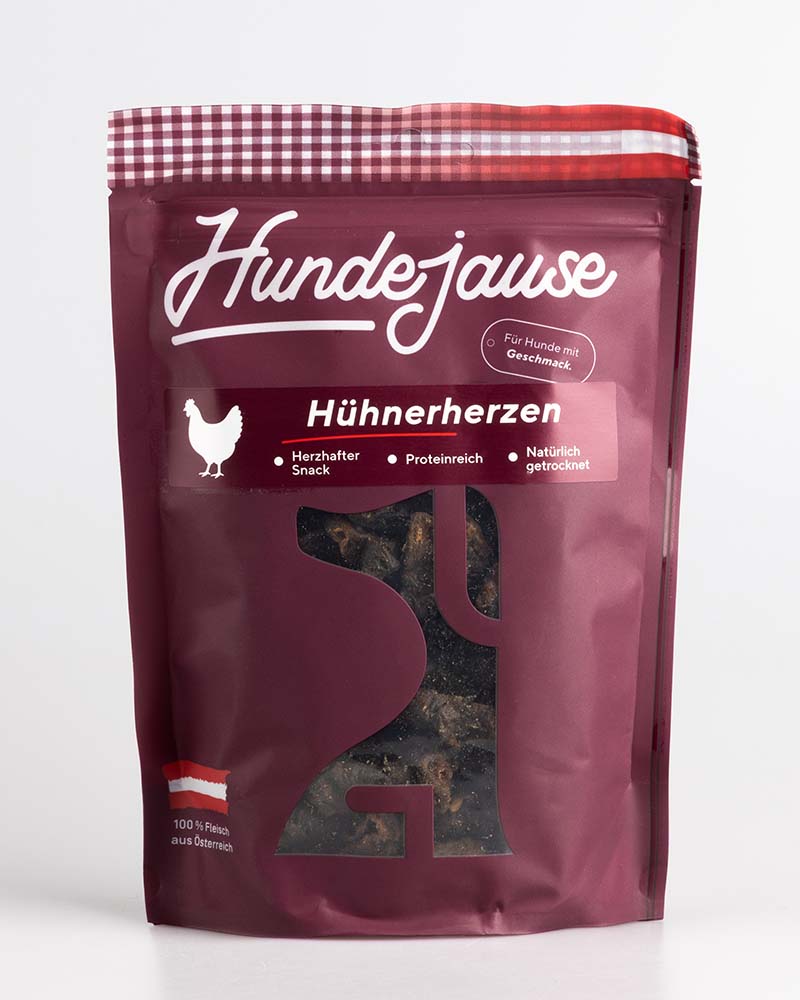H&uuml;hnerherzen (NICHT BIO) Getrockneter Kauartikel 130g Hundejause - Bild 1