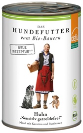 Huhn 410g Getreidefrei Bio Hundefutter defu - Bild 1