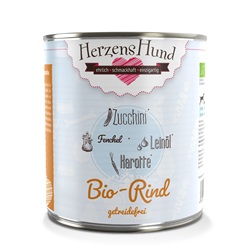 Hunde Erg&auml;nzungsfutter Bio Rind, Zucchini getreidefr. 800g HerzensHund - Bild 1